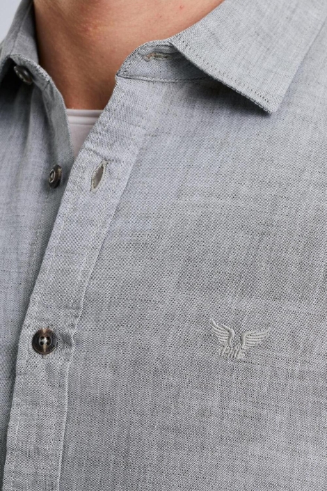 PME legend short sleeve shirt ctn linen 2tone